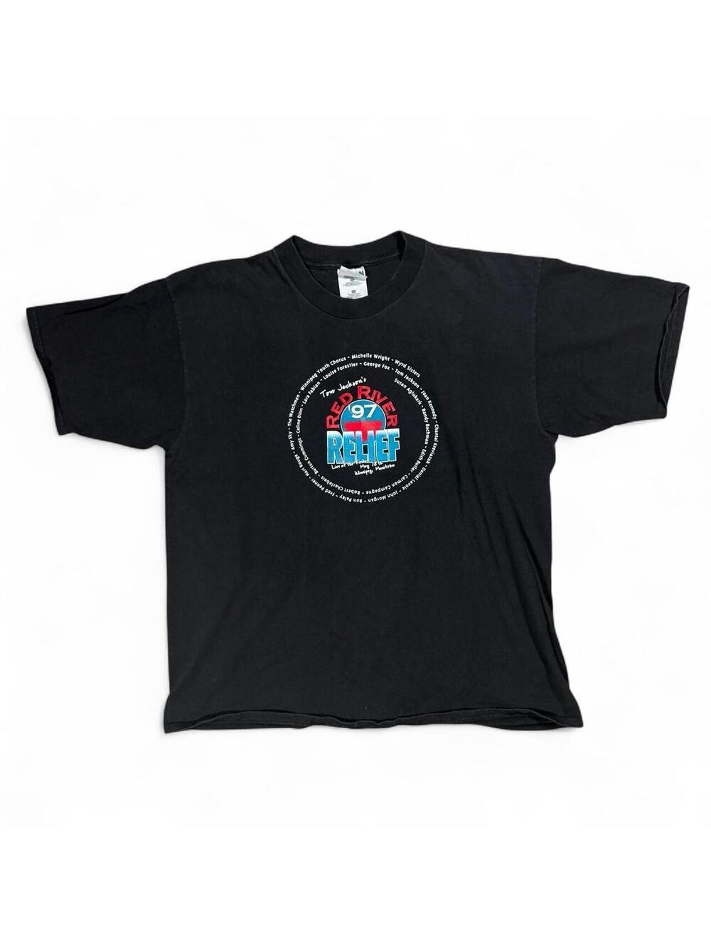Vintage 1997 Tom Jackson's Red River Relief Concert Crew T-Shirt